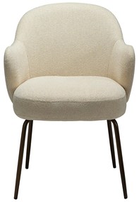 Dan-Form Bae Luxe Eetkamerstoel Met Armleuningen Almond Shimmer Boucle