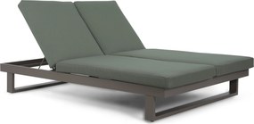 Lifestyle Garden Furniture Massimo Ligbed Met Kussen Antraciet/moss Green Aluminium Grijs