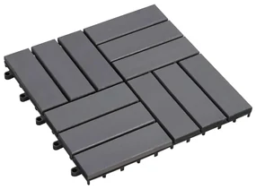 vidaXL Terrastegels 30 st 30x30 cm massief acaciahout greywash