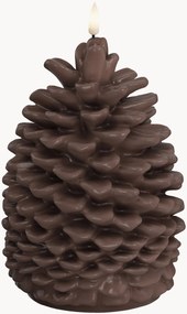 Handgemaakte kerst LED kaars Pine Cone, echt vlam effect, H 19 cm