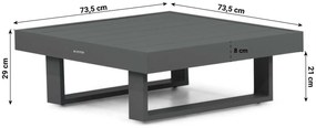 Hoek loungeset 5 personen Aluminium Grijs  Lifestyle Garden Furniture Lorenzo