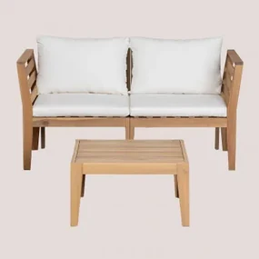 Filips 2-delige Modulaire Bankset Met Armleuningen En Salontafel Gardenia Wit - Sklum