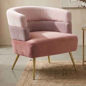 Roze Design Fauteuil Fluweel