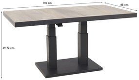 Jersey verstelbare tuintafel - 140 x 85 cm.