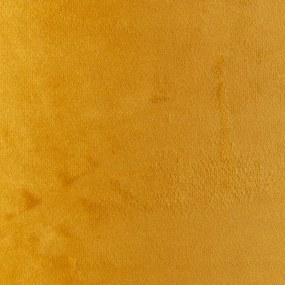 Velours lampenkap geel 50/50/25 met gouden binnenkant