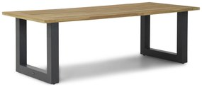 Dining Tuintafel   antraciet 240 x 100 cm Aluminium/Teak Old teak greywash  Talai