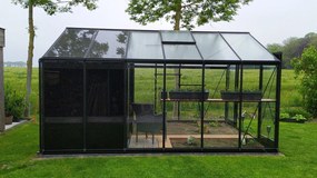 ACD Prestige serre met berging Combo R306-2 - 3,06 x 4,45m - Blackline