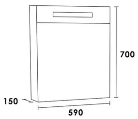 Sanituba Spiegelkast Double Face 60cm Linksdraaiend Licht eiken