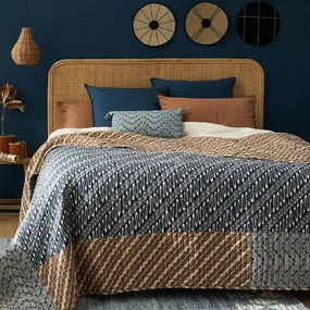 Kantha beddensprei in gewassen katoen, Midako