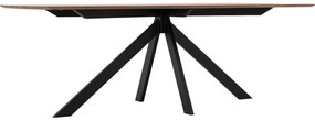 Goossens Excellent Eettafel Floyd, Semi rechthoekig 180 x 100 cm met split