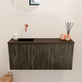 Mondiaz Joya 90cm toiletmeubel shadow met wastafel faye links zonder kraangat urban