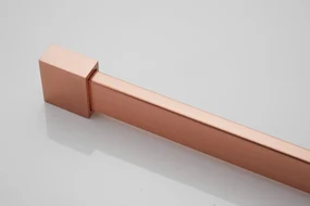 Saniclear Redro vrijstaande douchewand 100cm met zijwanden van 40cm geborsteld koper