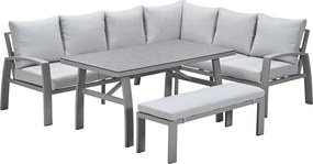 Garden Impressions Cameron lounge dining set 4-delig rechts - valley sand