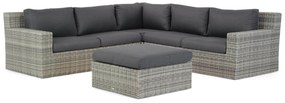 Hoek loungeset 5 personen Wicker Grijs Garden Collections Amico
