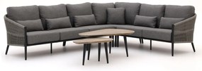 + 15% kassakorting | Hoek loungeset Bellagio  | 6 personen | Loungeset Grijs | Hoekbank Aluminium | 331x237.5cm | Kees Smit Tuinmeubelen