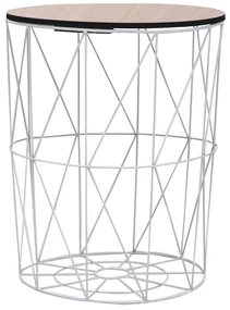 vidaXL Salontafel Ø 47 cm wit
