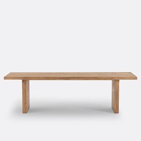 Rechthoekige eettafel, massieve den, 8 tot 10 personen, MALIO