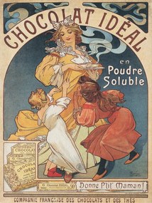 Kunstreproductie Chocolat Ideal Chocolate Advert (Vintage Art Nouveau) - Alfons Mucha