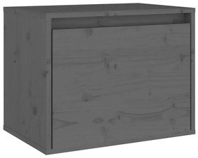 vidaXL Wandkast 45x30x35 cm massief grenenhout grijs