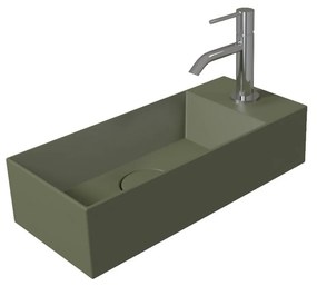 Salenzi Spy Fontein met clickwaste 45x20 cm mat groen