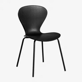 Uit Colors Stapelbare Eetkamerstoelen Set Van 4 In Polypropyleen En Ijzer Zwart - Sklum