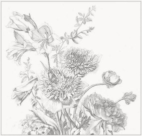 Vliesbehang Engraved Flowers