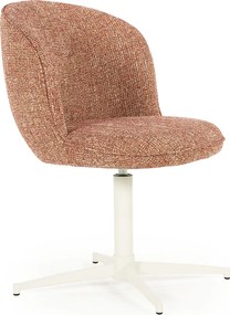 Eleonora Molly Draaibare Eetkamerstoel Rood Met Beige Poten