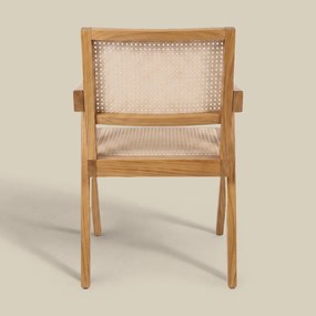 Rotan Stoel Met Armleuningen Naturel