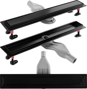 Lineaire afvoer REA Neox Superflow Black 60