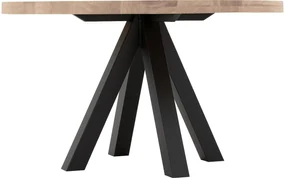 Goossens Eettafel Blade, Strak blad rond 110 x 110 cm 6 cm dik
