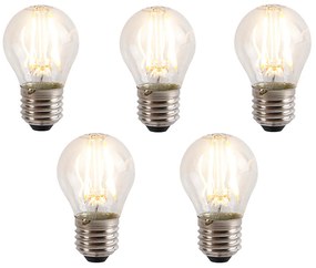 Set van 5 E27 3-staps dimbare LED lampen P45 5W 700 lm 2700K