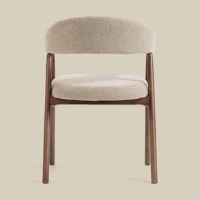 Walnoot Eetkamerstoel Ronde Rugleuning