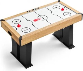 VEVOR Airhockeytafel 1525 mm speeltafel met elektronisch scoresysteem voor speelkamers, kelders en recreatieruimtes, gelijkmatige luchtstroom dankzij MDF-panelen, verstelbare poten en hoekbeschermers.
