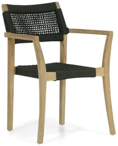 Tuinstoel stapelbaar Teak/Rope Groen Lifestyle Garden Furniture Dallas