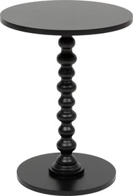 Atmosphera Bijzettafel Alexa diameter 38xH50 cm– Zwart – MDF – Ronde Plantenverhoger / Salontafel