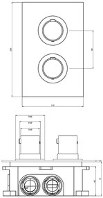 Brauer Gold Edition inbouw douchethermostaat 3-weg geborsteld messing PVD