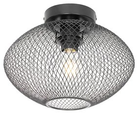 Industriële plafondlamp zwart - Molly Industriele / Industrie / Industrial E27 rond Binnenverlichting Lamp