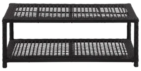 vidaXL Schoenenbank 80x40x30 cm poly rattan zwart