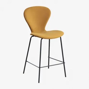 Op Een Hoge Kruk. ↑65 Cm & Zwart & Fluwelen Mustard & Fluwelen - Sklum