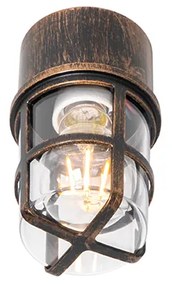 Plafond- en wandlamp antiek goud IP54 - Kiki