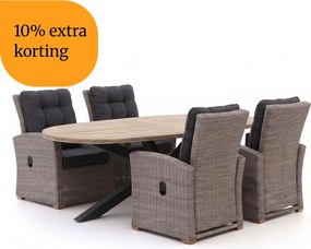 + 10% kassakorting | Diningset Intenso | 4 personen | Tuinset teakhout | 5-delig | Kees Smit Tuinmeubelen