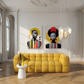 Kare Design Muse Glazen Wanddecoratie Geel