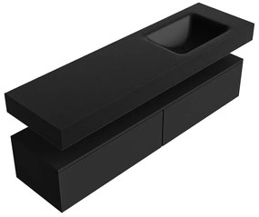 Zaro Alan badmeubel 160cm urban 2 lades met vrijhangende wastafel cloud rechts zonder kraangat urban