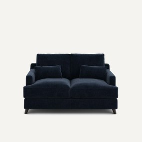 2-zits compacte bank in chenille fluweel, Alwine