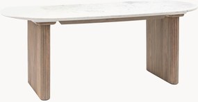 Ovale eettafel Marmo, 200 x 90 cm
