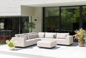 Flow. Lux hoekbank graumel chalk All Weather loungeset Beige Sunbrella loungeset LoungesetHoek loungeset outdoor textiel - weerbestendig