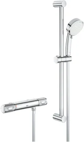 Grohe Grohtherm 1000 Performance doucheset en thermostaatkraan 12cm 2 straalsoorten chroom