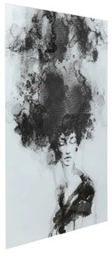 Kare Design Smokey Hair Groot Schilderij Zwart-wit