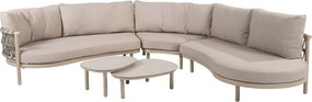 Monroe Piacenza modulaire hoek loungeset 5 delig keramiek latte Taste 4SO