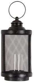 Windlicht Mythic S – lantaarn zwart staal & glas 39 cm